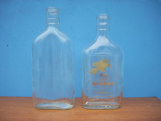 烤花酒瓶-透明玻璃瓶-玻璃酒瓶